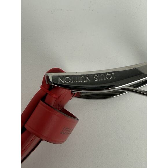 Louis Vuitton Damier Infini Ceinture Belt Red Leather Silver Hardware M9122 - Picture 3 of 7